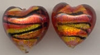 "Missoni" Rubino Oro Hearts with Gold Foil & Black Lines